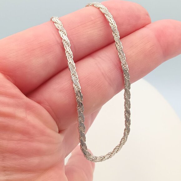 MILOR Italy 925 Sterling Silver French Link Chain Bracelet - Picture 13 of 13